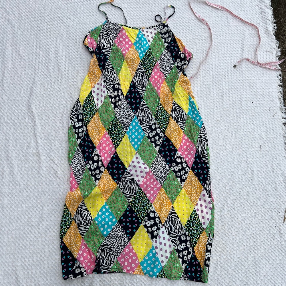 Patchwork maxi dress